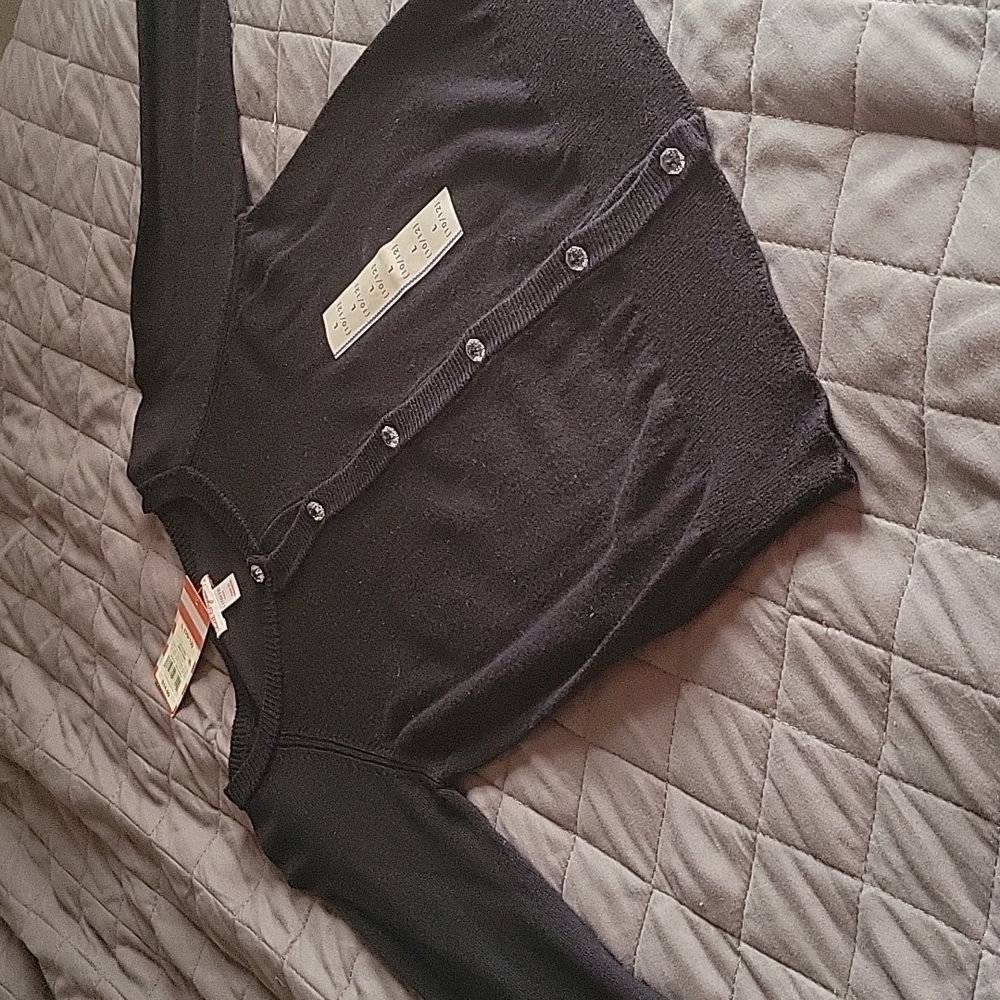 Big girls button front sweater